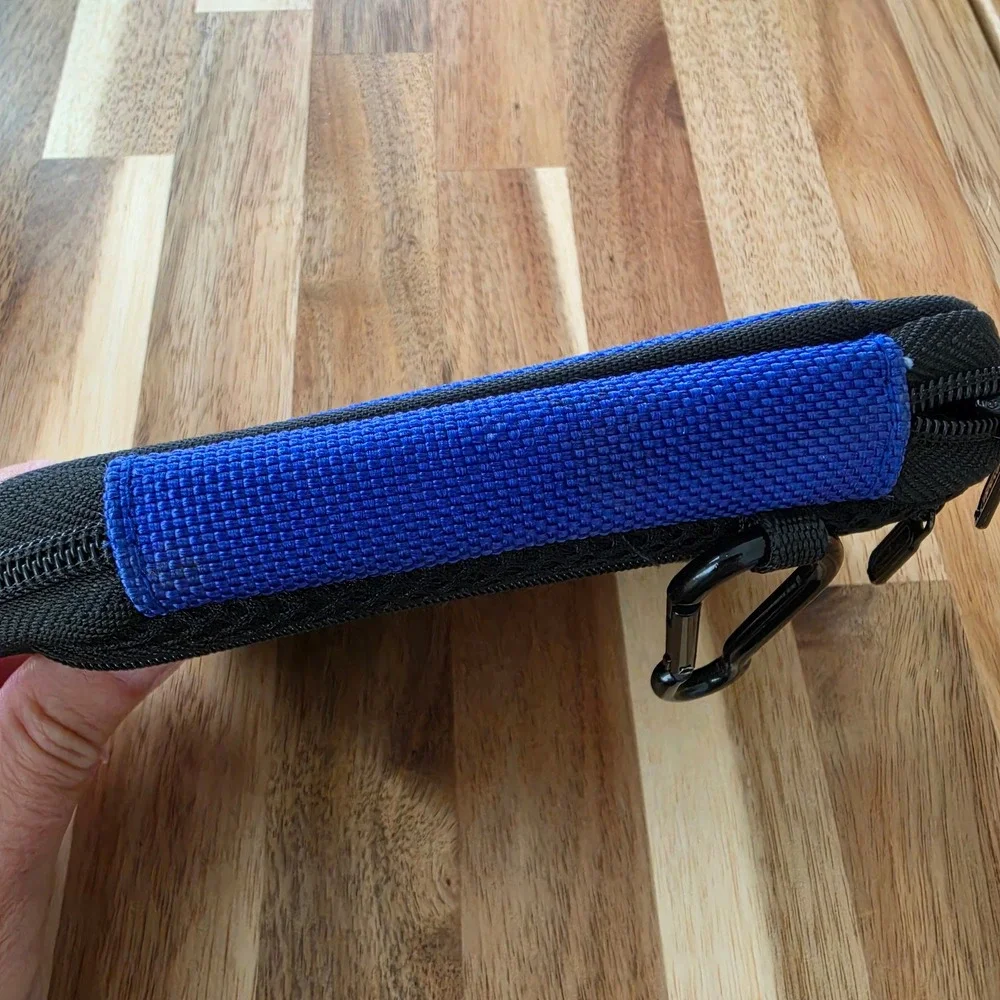Nintendo DS Lite Blue Black Nylon Carrying Case Carabiner A.L.S. Industries 2007